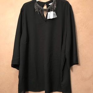 Black choker blouse